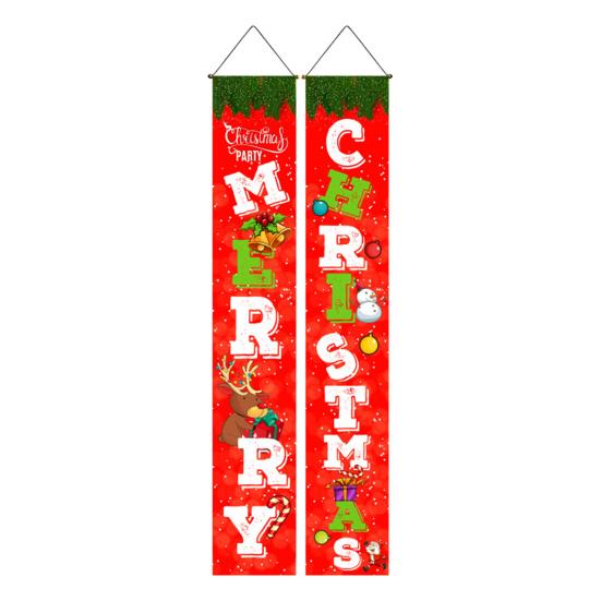 Christmas Porch Sign Bright Color Festival Supplies