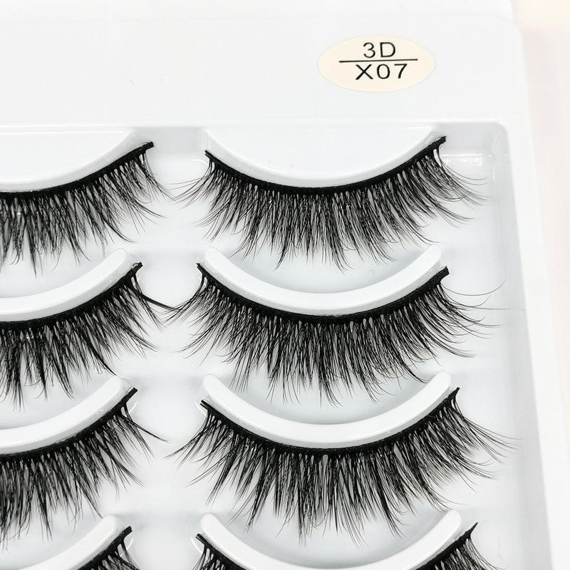 3D False Eyelashes (10 Pairs) - Natural Curl, Soft, Multi-Layered