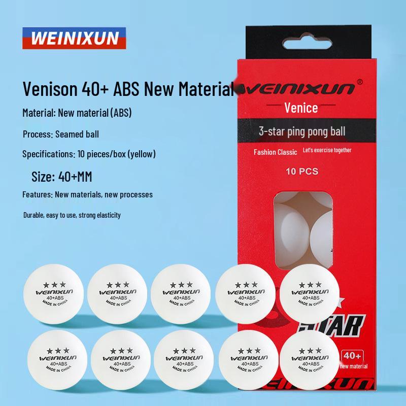 Weinisun High Elasticity ABS Table Tennis Balls - Durable, New Material, One-Piece Design