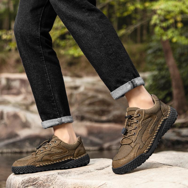 Man Walking Trainers All-match Mesh Sneakers Men Designer Treking Footwear Comfortable Lace Up Casual Shoes Sport Shoes