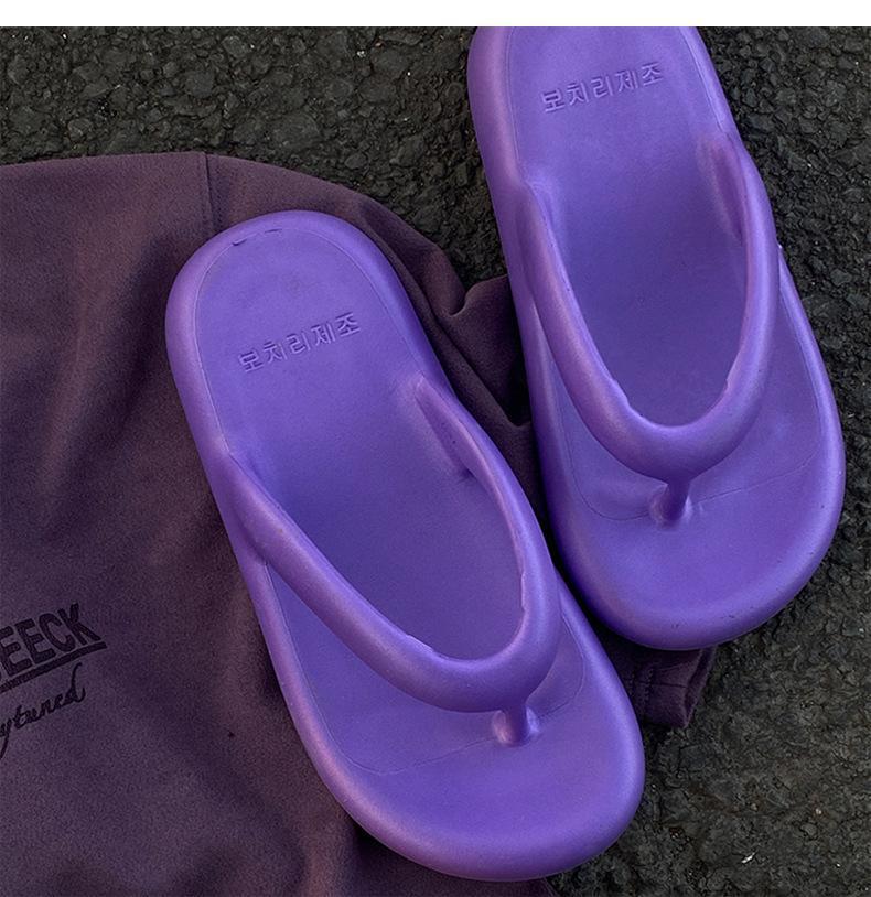Infradito Estive da Donna con Suola Spessa in EVA: Ciabatte da Spiaggia Leggere e Antiscivolo con Zeppa.