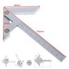 CarAngels Stainless Steel Center Gauge, 70mm Center Square, 45 Square, Stop Square, Right Angle Ruler, 45 Degree Ruler, Center Finder, Carpenter's Ma