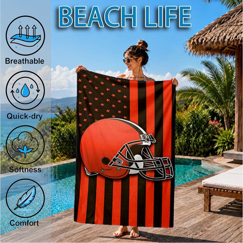 Cincinnati Browns Legacy Beach Towel, Microfiber Beach Towel, Perfect For Pool, Beach, Travel, Home Decor Beach Party Fan Gifts