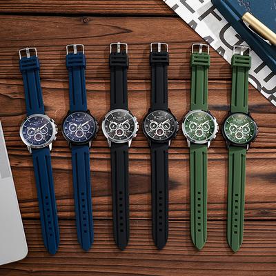 Fashion Men Wristwatch Luxury Original Man Watch Silicone Strap Sport Quartz Male Clock Gift