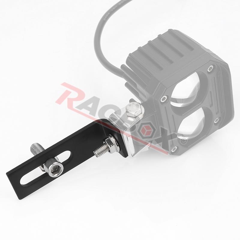 LED Motorcycle Spotlight Mounting Bracket Black Metal Headlight Fog Lamp Retainer Holder for Dirt Bike Scooter Cruiser Chopper
