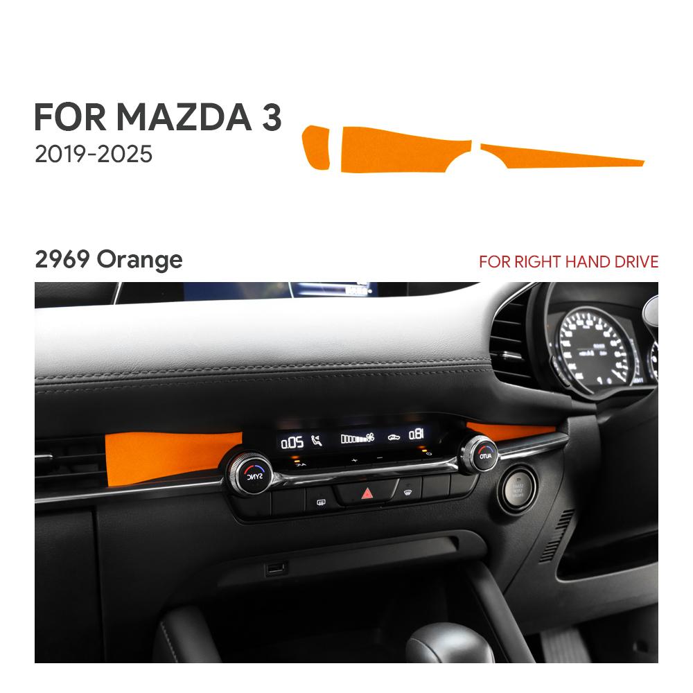 Top Suede Trim LHD RHD Sticker For Mazda 3 Axela BP M3 2019 2020 2021 2022 2023 2024 2025 Car Instrument Air Outlet Panel