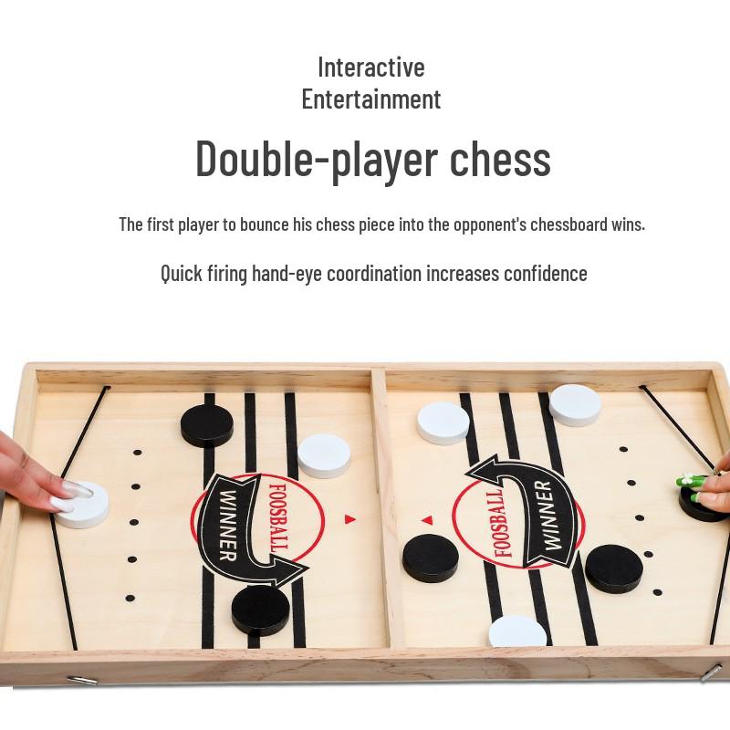 Wooden Bouncing Chess: Educational Parent-Child Battle Game