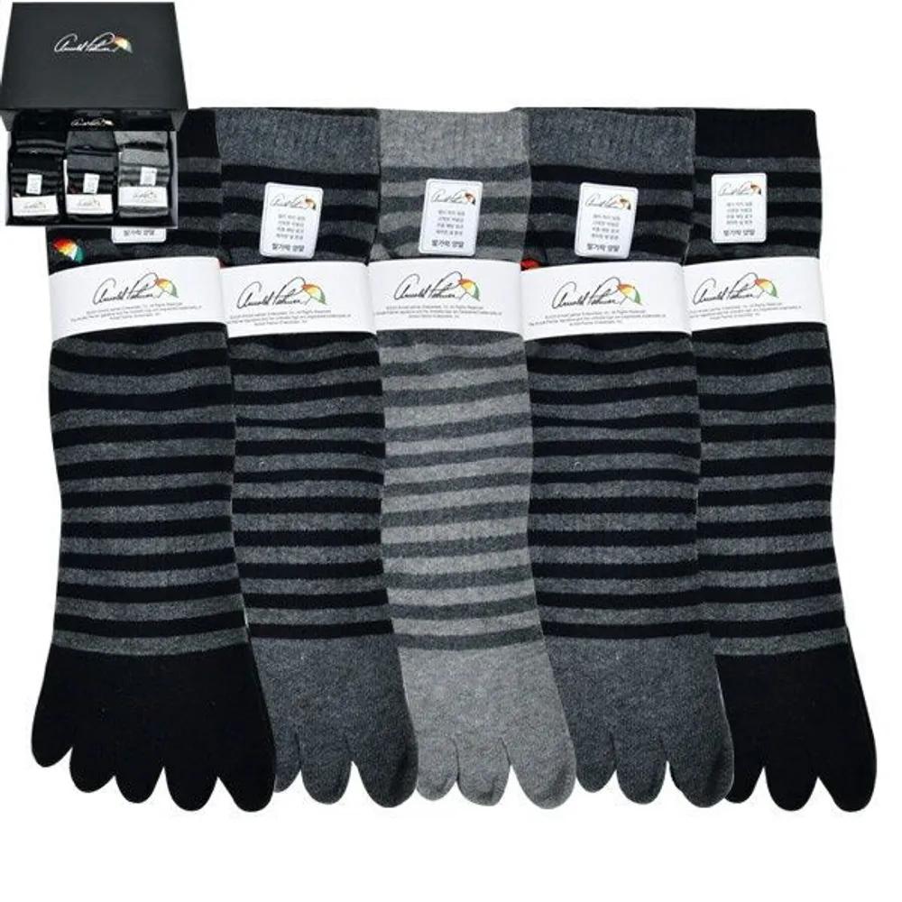 Arnold Palmer Simple Stripe Design Gentlemen s File Toe Ankle Socks 0056df 26cm