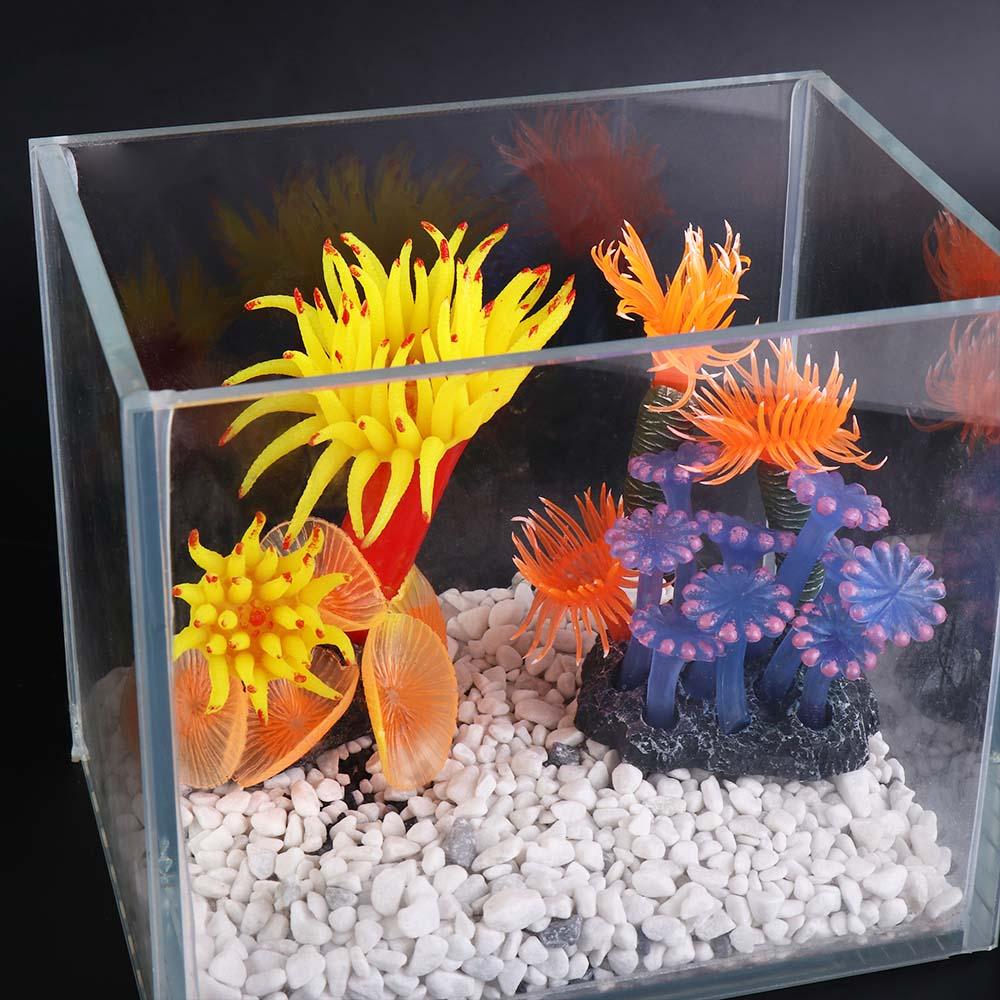Aquarium Accessories Silicone Coral Reef Stone Artificial Coral Fake Coral Fish Tank Decoration