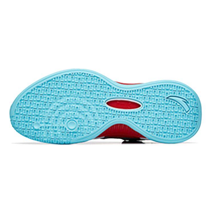 Anta Jugend Kinder Mesh Mid-Top Basketballschuhe Kinder Basketballschuhe Schwarz Silber Rot 312231111-4