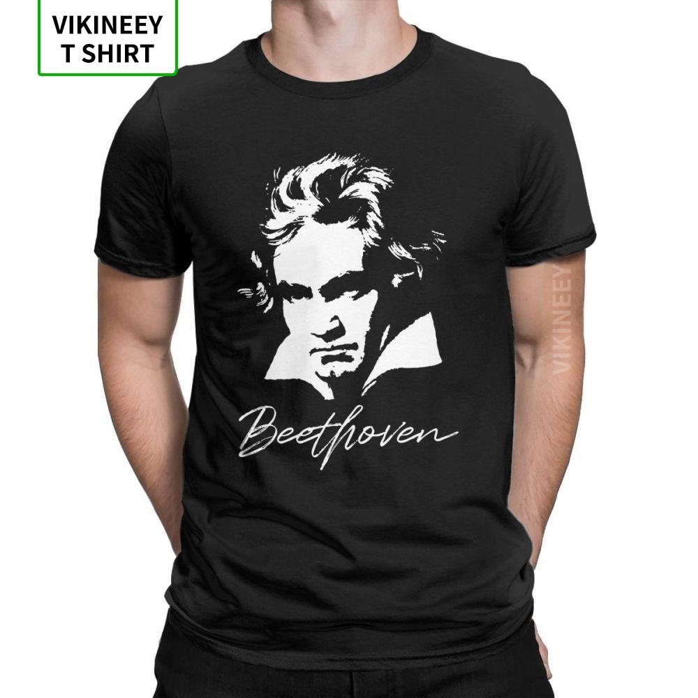 Men Ludwig Van Beethoven T-Shirts Music Classical Composer Novelty Crewneck Fun Clothes 100% Cotton Tees Slim Fit T Shirt S разноцветный
