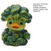 Broccoli Duck Ornament, Resin Veggie Ducks Figurine, Cute Vegetable Duck Decoration for Office Desk Bedroom Living Room Balcony Car Accessories Unique