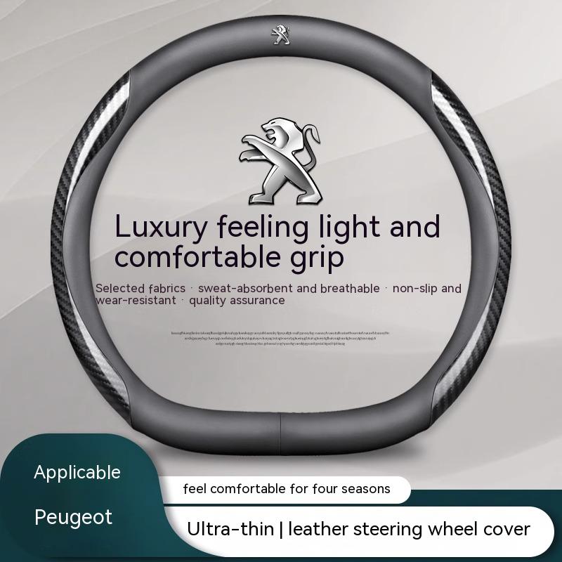 Car Steering Wheel Cover For Peugeot 106 107 108 206 207 208 301 307 308 406 407 408 QI 508 607 2008 3008 4008 5008 GT RCZ Rifter