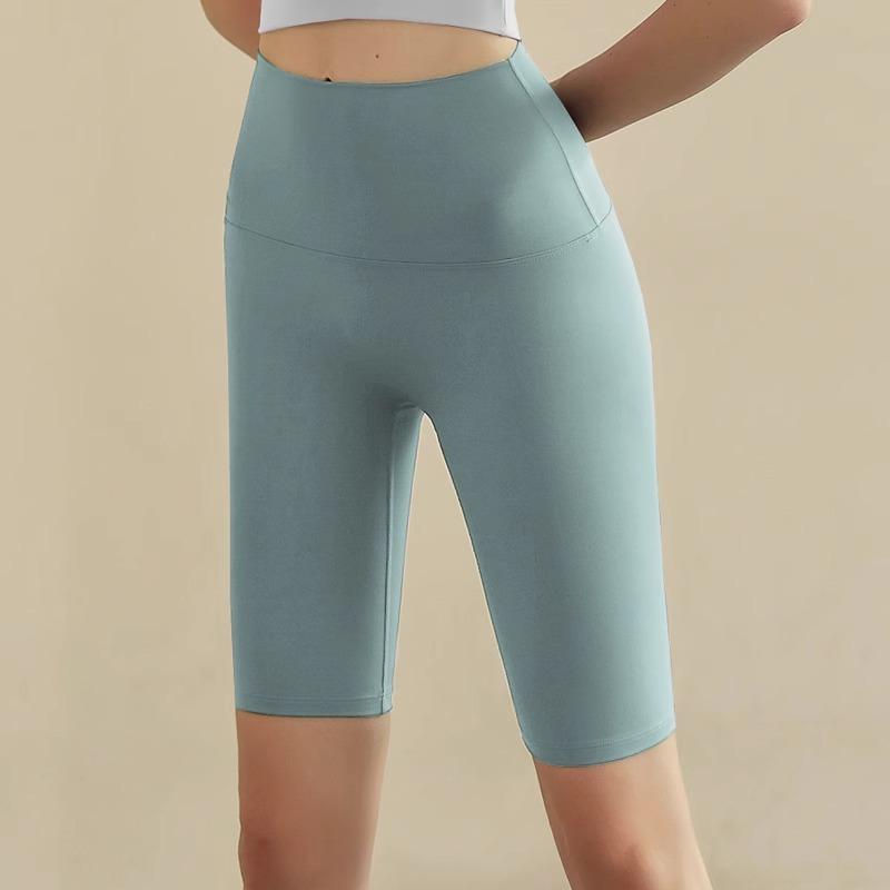 Quick Dry T Line Free High Waist Yoga Shorts Nude Feel Tight Butt Lifting Peach Workout Running Sports Biker Shorts