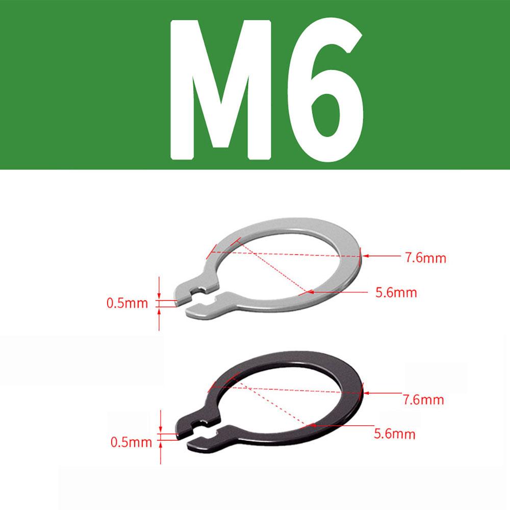 Hongtu C Type External Circlip Retaining Rings Shaft Circlip Washer M3-M9 Stainles Steel/65Mn C-type Retaining Clip Snap Ring