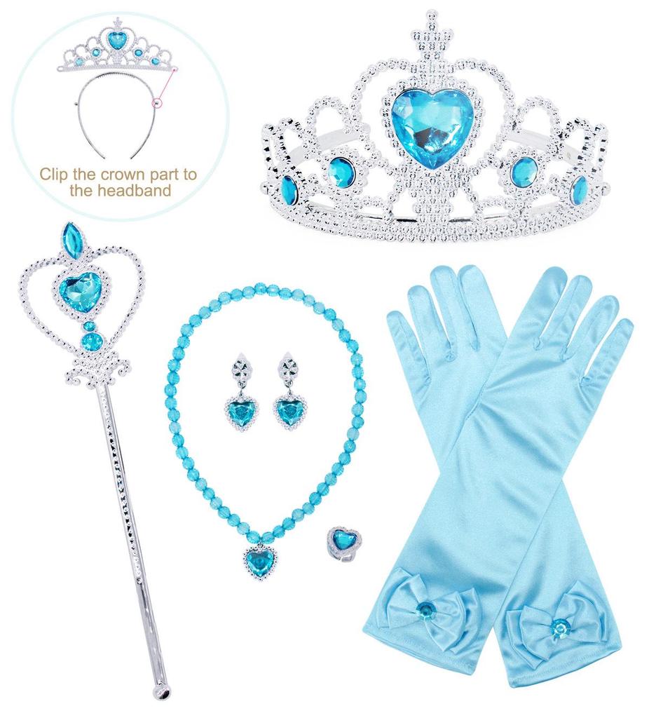 2025 Frozen Princess Elsa Long-Sleeve Dress for Girls (Ages 3-8)