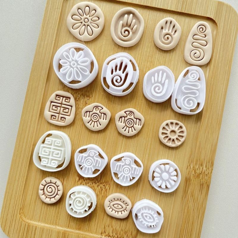 Earring Mold Jewelry Molds for Earrings Pendant Keychain Jewelry Making Hand Crafting Clay Cutter Molds for Beginner