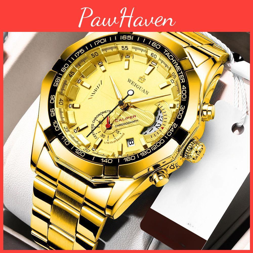 Movement Fashion Watch Automatic Mens Calendar Waterproof Luminous Nonmechanical Watch Large Dial