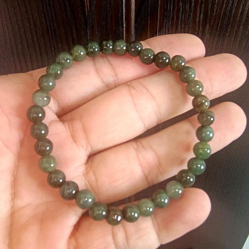 Natural A-Grade Full Green Jade Bracelet Ring 5.8mm - Hot Seller Polished нефритовый