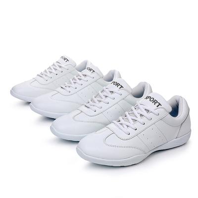 Scarpe da Ginnastica da Competizione Unisex per Bambini Suola Morbida Traspiranti Bianche Scarpe da Cheerleading Calzature Sportive Speciali per l'Allenamento