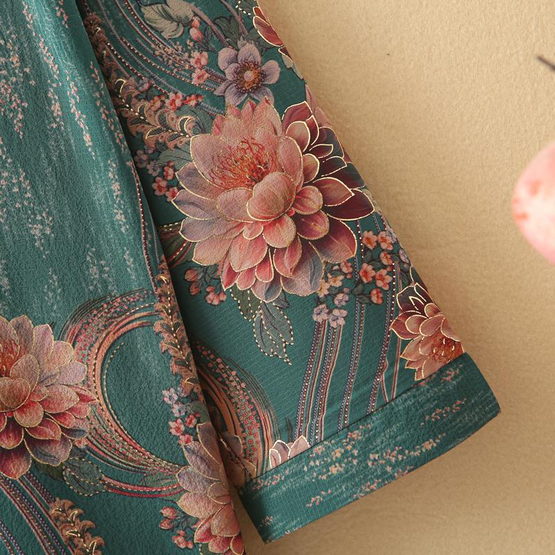 Duży Rozmiar 3XL-8XL Oversize Letnie Bluzki dla Kobiet Koszule Codzienne Luźny Vintage Top z Długim Rękawem Lato Odzież dla Kobiet w Średnim Wieku