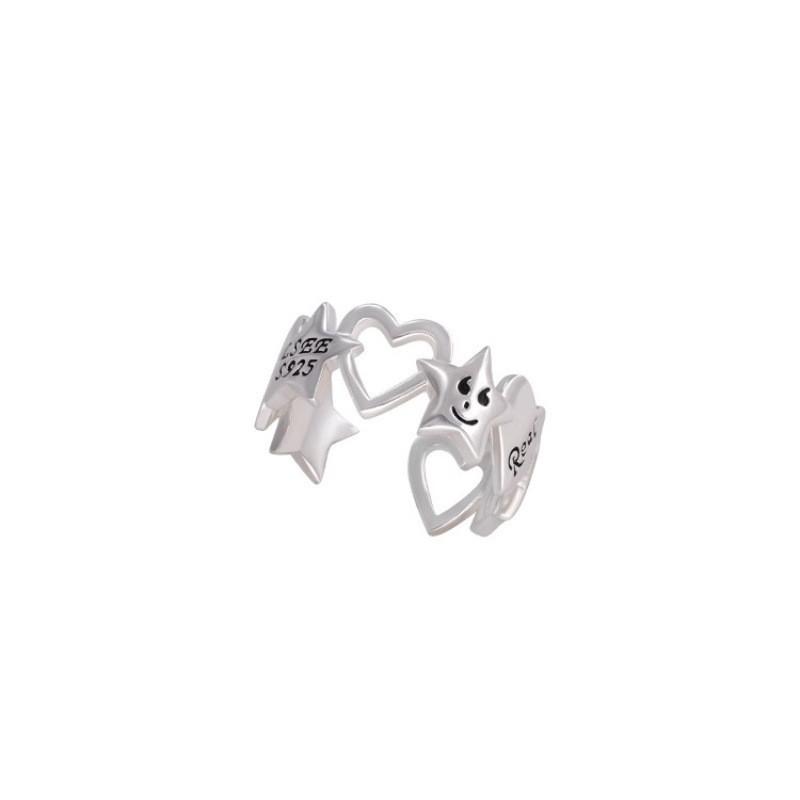 Trendy Geometric Open Adjustable Ring For Women Featuring Charming Star Motif