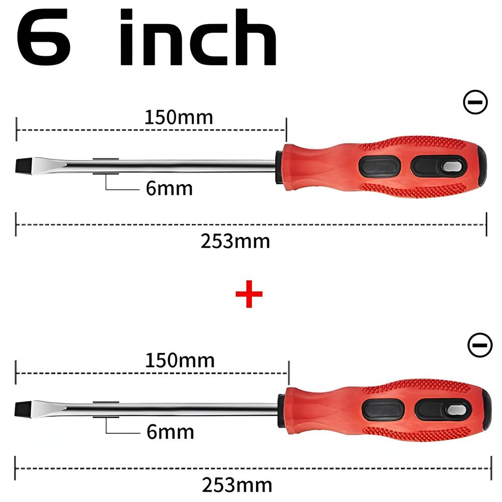 Magnetic Screwdriver Multifunctional Flat Head Cross Screwdriver Household Basic Anti Slip Manual Screw Drive Tool Screwdrivers