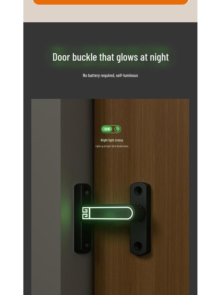 Adjustable No-Drill Surface-Mount Sliding Door Bolt Latch