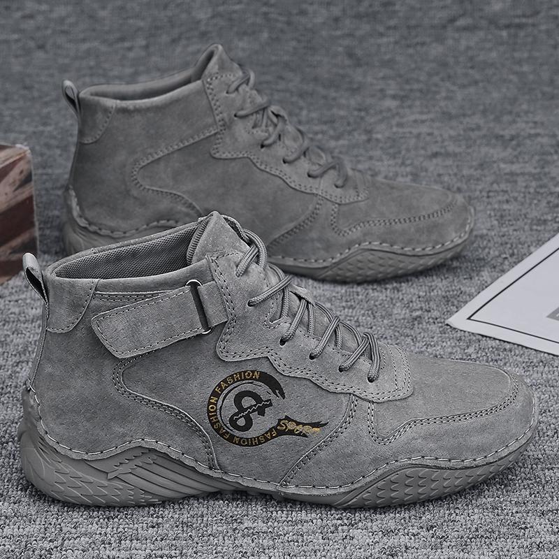 Pig Leather Boots Men Shoes Comfortable Ankle Boots for Men Casual Shoes Moccasins Men Winter Boots