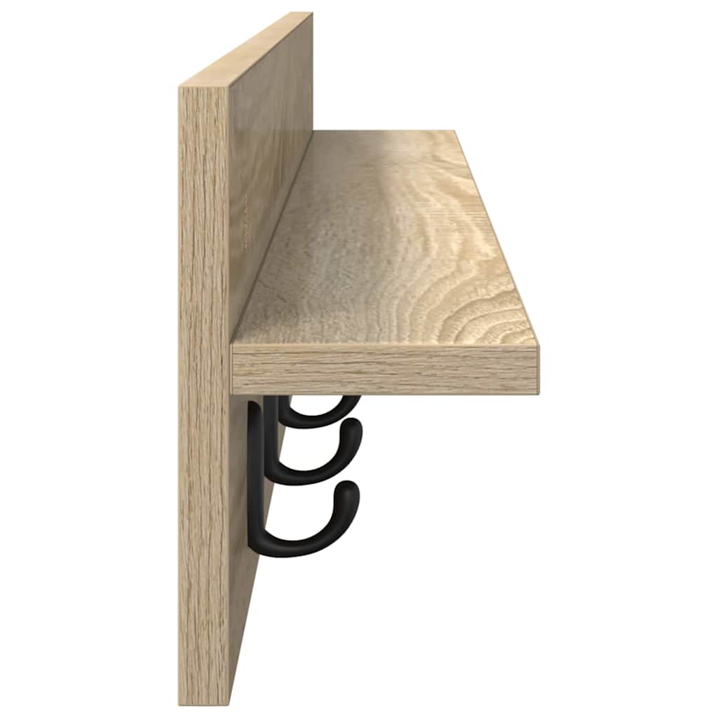 Wall Mounted Nightstand Sonoma Oak 100 x 10.5 x 18 cm