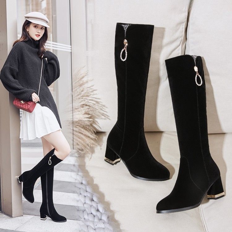 

New Fashion Coarse Heel High Heel High Barrel Boots for Women