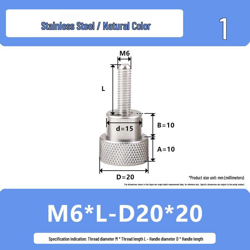 Hongkangming Stainless Steel Knurled Handle Bolt Screw M6/M8/M10