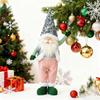 30cm Collectible Gnomes Figurine with Realistic Resin Face Sequins Cloth Fabric Plush Dwarf Doll for Christmas Decors