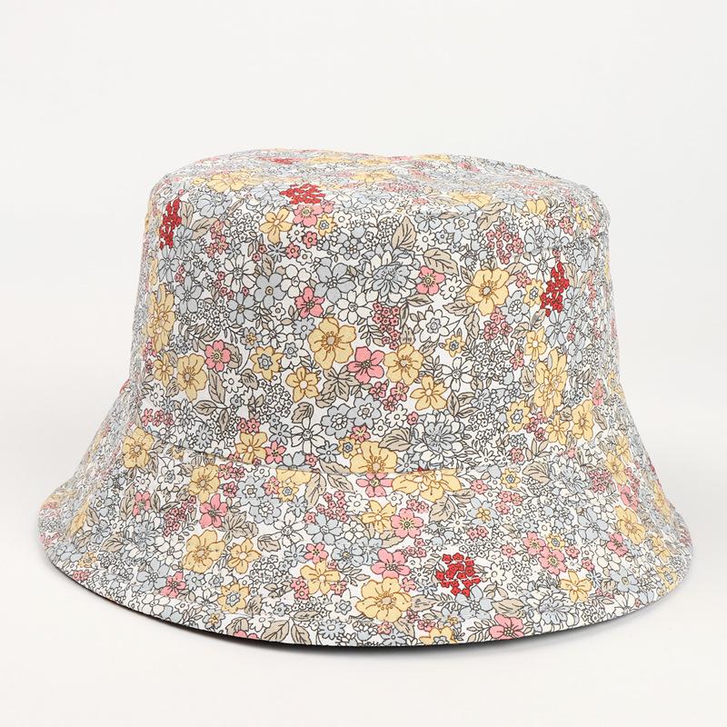 Fisherman's Hat, Female Chrysanthemum, Double-sided Printed Flower Pot Hat, Outdoor Flower Sun Protection and Sunshade Hat