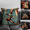 Carnival Circus Fashion Cushion Cover Pillowcase Ultra Soft Skin Friendly Fabric Cloud Like Comfort  Concealed Zipper