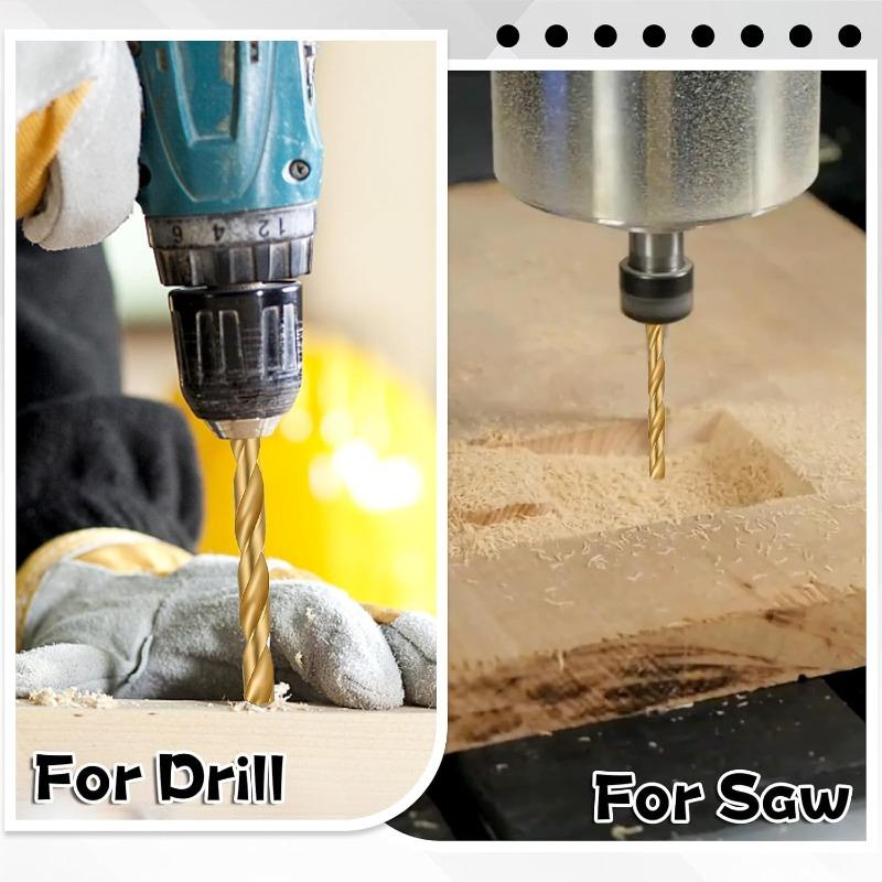 13PCS Drill Bit Set High-Speed Steel Drill Kit Impact Quick Change Drill Kit for Glass Metal Tile Concrete Masonry Electric Tool