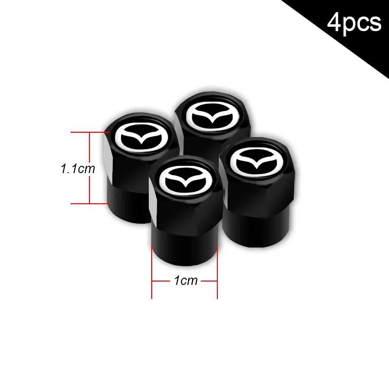 4 pcs of aluminum alloy car tire hexagon valve For Mazda 2 3 6 Atenza Axela Demio CX5 CX-3 CX7 CX-9 2018 2019 Car Accessories