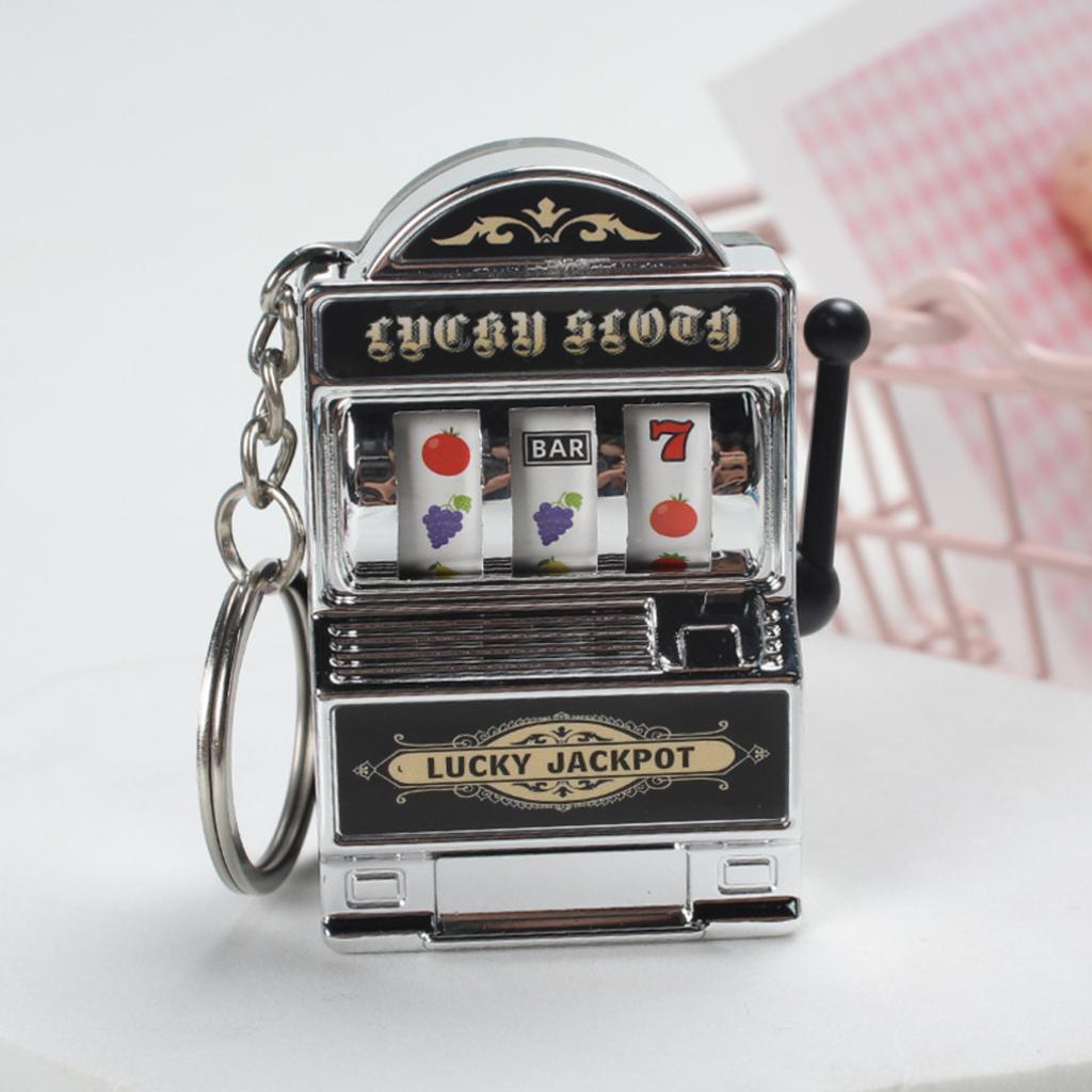 Emulation Fruit Machine Keyring, Rotating Machine Key Chain Pendant,Cute Toy Car Keychain For Men Women