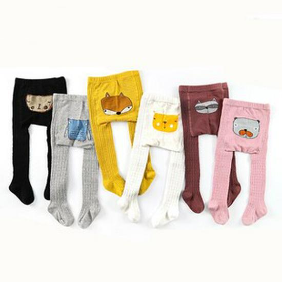 White Knit Girls' Leggings & Tights Set with Bow - Baby Bodysuit, Base Layer, Socks for Spring & Autumn