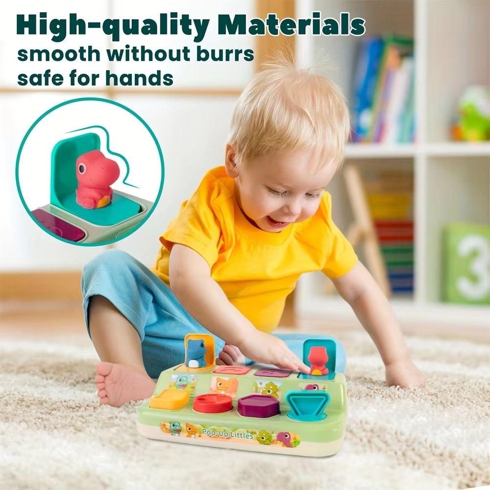 Cartoon Animals Interactive Animal Toy Box Button Activity Pop Up Toy Exercise Baby Fingers