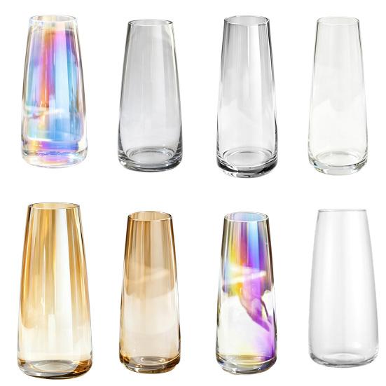 Clear Flower Vases for Table Desk Decor Modern Centerpiece Home Indoor Glass Decorative Vase for Wedding