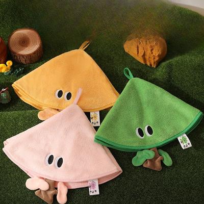 Round Coral Fleece Hand Towels, Thickened Absorbent and Quick-drying Towels, Kitchen and Bathroom Dual-purpose Towels