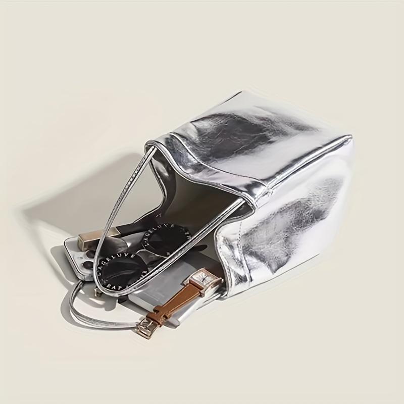 Eimertasche für Damen modische und einfache Lunchbox-Tasche, Nischen-Textur im westlichen Stil, kleine Handtasche