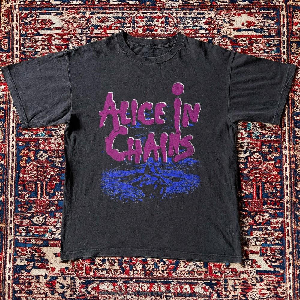 HOT Alice In Chains Band Dirt Smoke Black Cotton Tshirt Unisex T-Shirt S