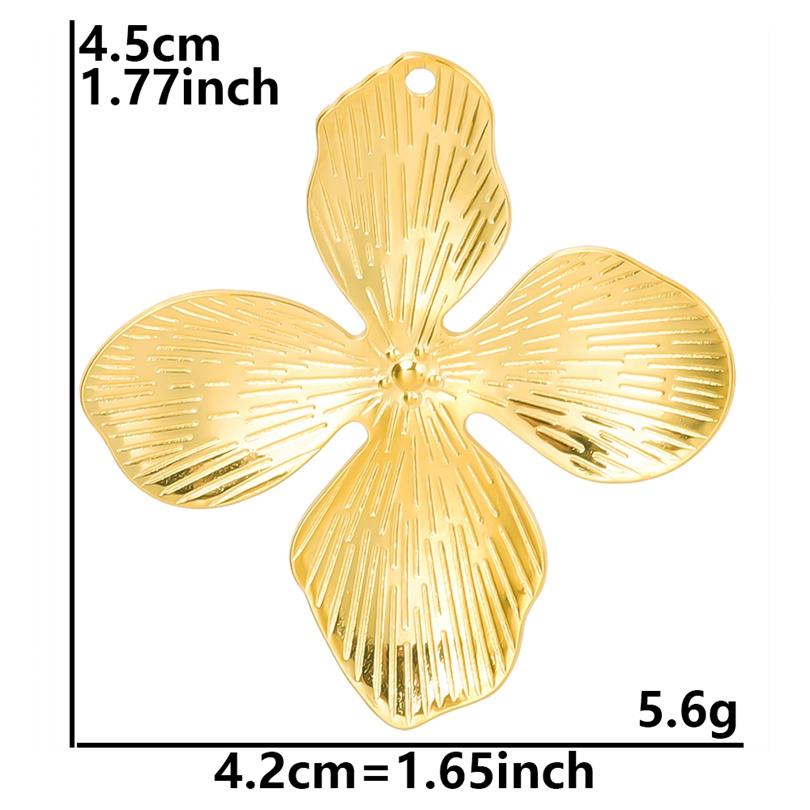 6pcs Gold Color Stainless Steel Charms For Jewelry Making Supplies Plant Leaf Flower Pendant Charm Cherry Pepper Sunflower Charm