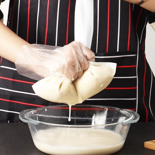 EDHUUJSI Nylon Strainer Bag, Easy To Clean, Healthy and Safety Nylon with Rope, Versatile, White, 300 Mesh, 20x30cm