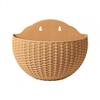 European Style Imitation Rattan Wall Hanging Half Round Flowerpot Planter Semicircular Wall Flower Pot Balcony Household Outdoor