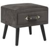 Bedside Table - vidaXL - Grey - 40x35x40 Cm - Velvet