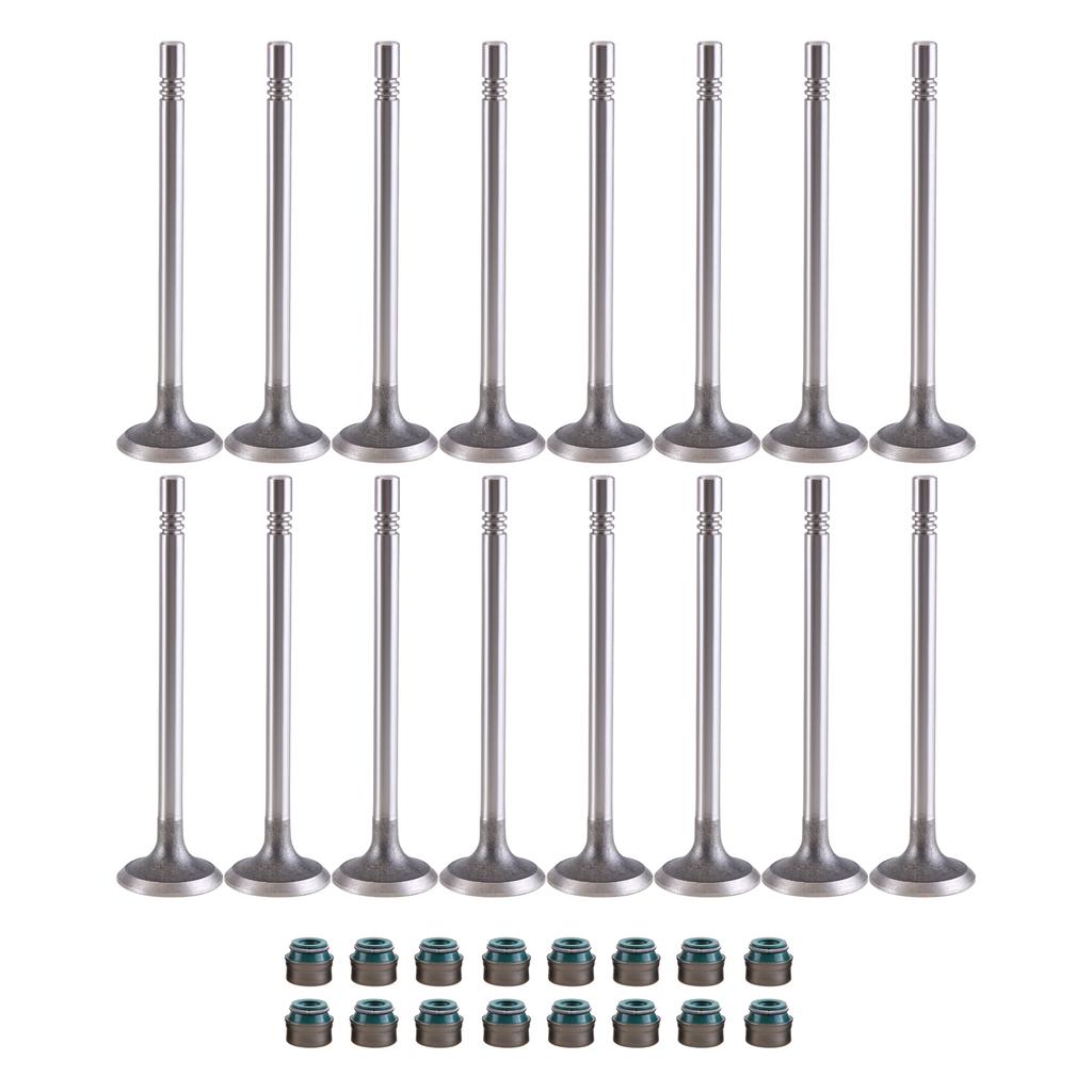 8pcs Exhaust Valves & 8pcs Inlet Valves &16pcs Oil Seals Compatible for VW Skoda 2.0 TDI
