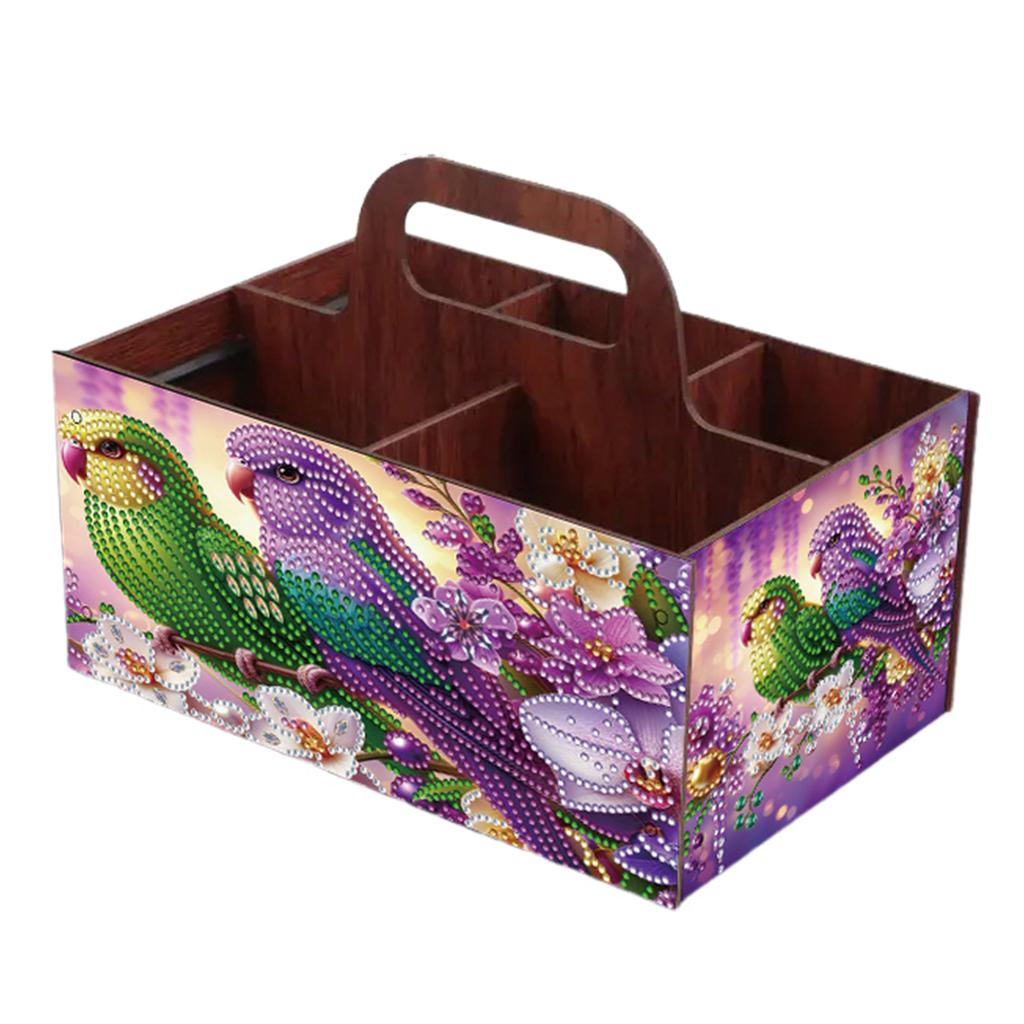 Diamond Painting Wooden Storage Box Handmade Jewelry Box Kits Storage Holder Case for Adult Birthday Presents Craft Kit